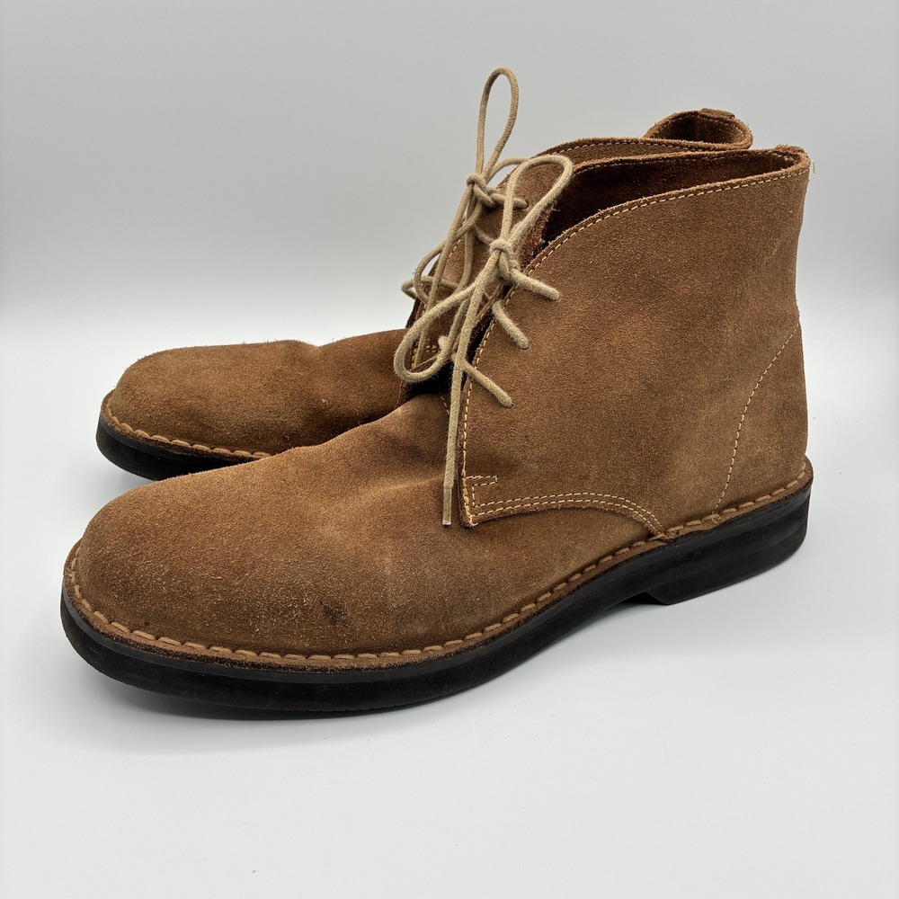 Eddie Bauer Desert Chukka Boots Mens 11 Brown Suede Leather Lace Up